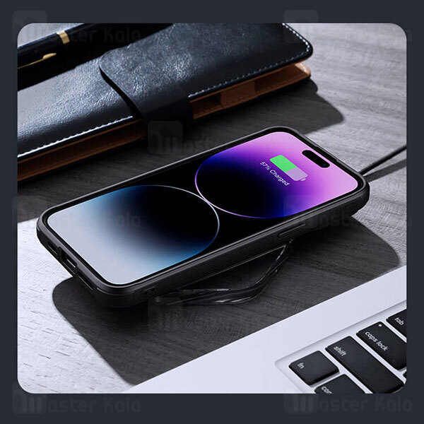 قاب محافظ iPhone 15 Pro Nillkin CamShield Prop Leather Case دارای محافظ دوربین